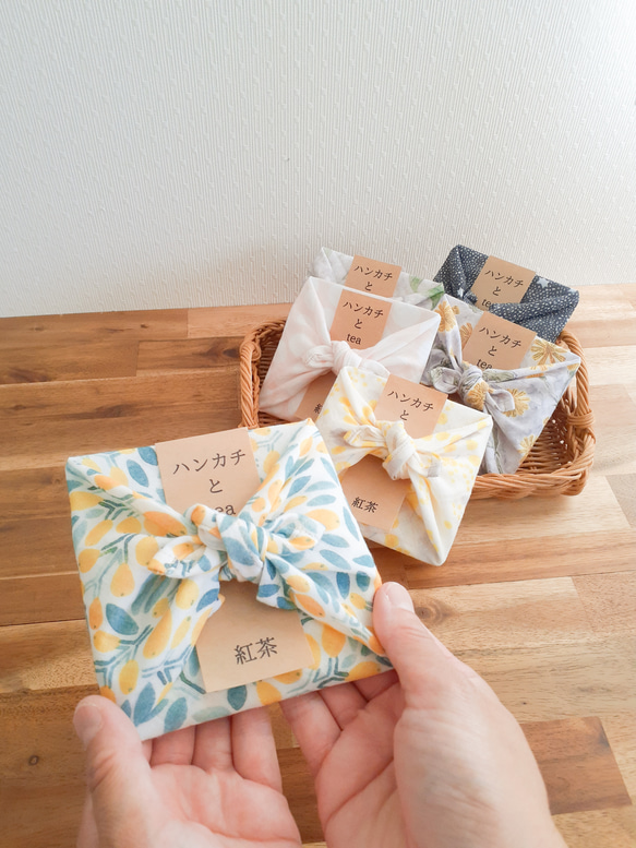 紅茶とハンカチのプチギフト 贈り物 ギフト プレゼント 退職 手土産 お礼 感謝 お祝い 15枚目の画像