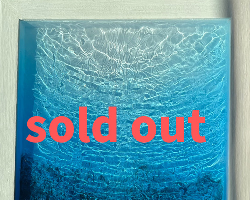 レジンアートパネル「光ｰno.3」LEDライト付き 海 壁掛け オーシャン