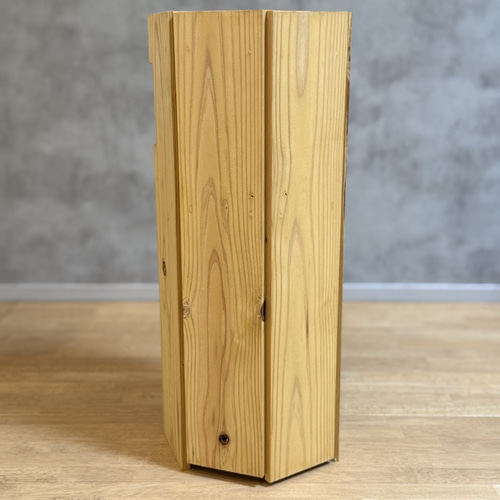 木製ゴミ箱 スツールにもなる 七角形 ナチュラル 北欧風 ハンドメイド