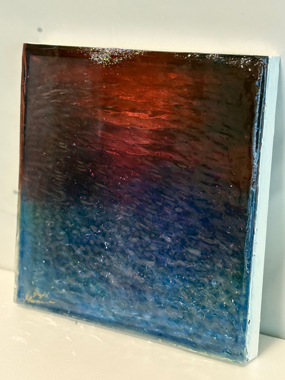 品販売　Yuji hamamura現画アートパネル  （暁の海）NO.39  ジャケットサイズ 7枚目の画像