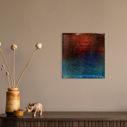 品販売　Yuji hamamura現画アートパネル  （暁の海）NO.39  ジャケットサイズ 2枚目の画像