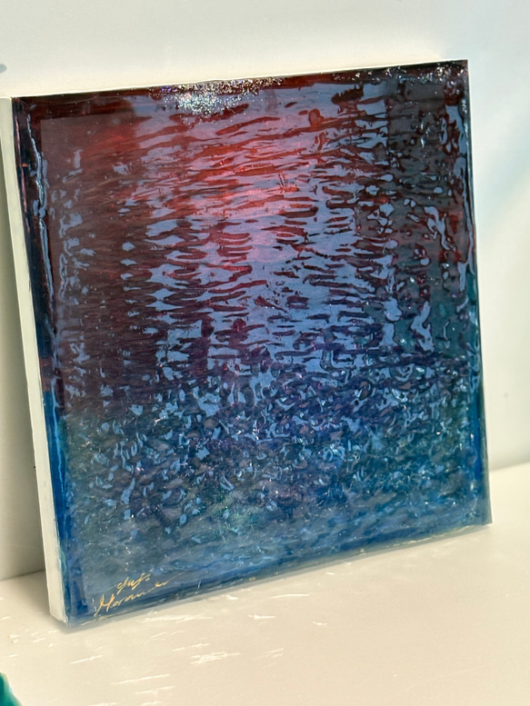 品販売　Yuji hamamura現画アートパネル  （暁の海）NO.39  ジャケットサイズ 6枚目の画像