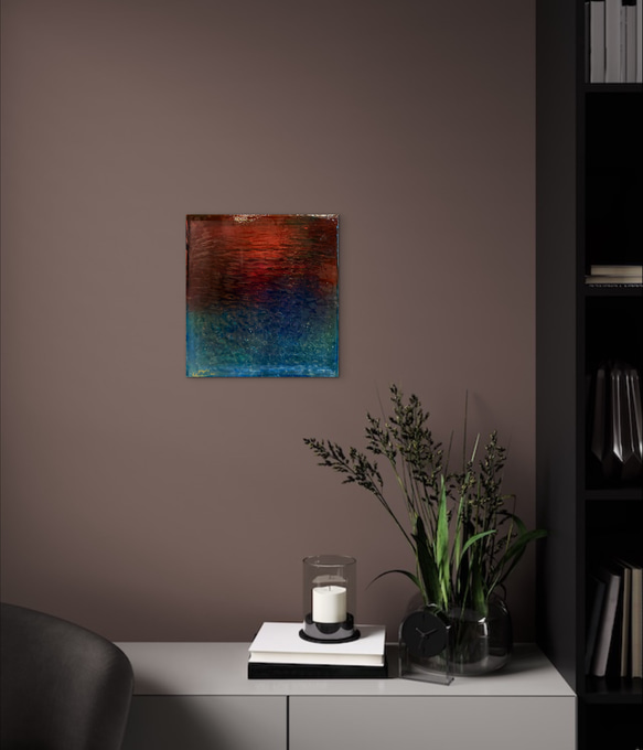 品販売　Yuji hamamura現画アートパネル  （暁の海）NO.39  ジャケットサイズ 9枚目の画像