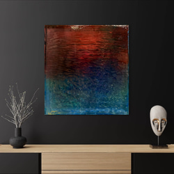 品販売　Yuji hamamura現画アートパネル  （暁の海）NO.39  ジャケットサイズ 1枚目の画像