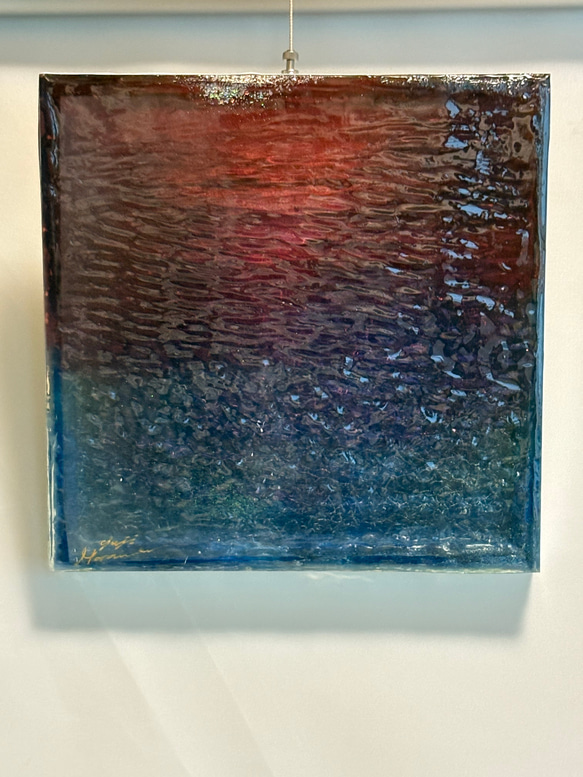 品販売　Yuji hamamura現画アートパネル  （暁の海）NO.39  ジャケットサイズ 8枚目の画像