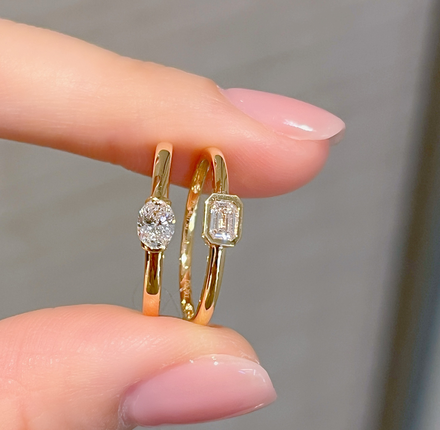 ラボグロウンダイヤモンドリングk18