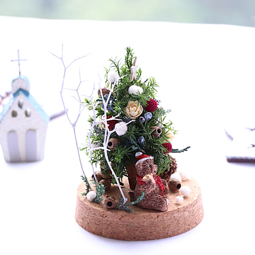 * antique ✵ ガラスドーム *クリスマスツリーと羊さん antique ✵ ガラスドーム *クリスマスツリーと羊さん vintage