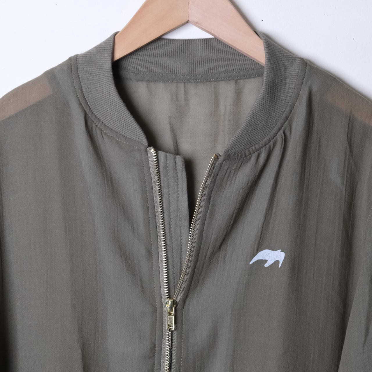 MA-1 bird long カーキ