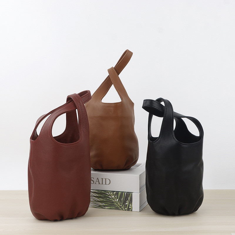 上質ラムレザーの2WAYバケットバッグ｜通勤にも休日のお出かけにもぴったりなレディースバッグ