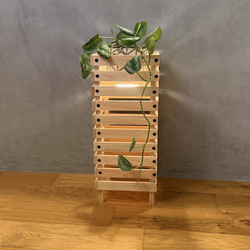 木目を活かしたコの字ルンバ基地/テレビラック等 棚・シェルフ・ラック