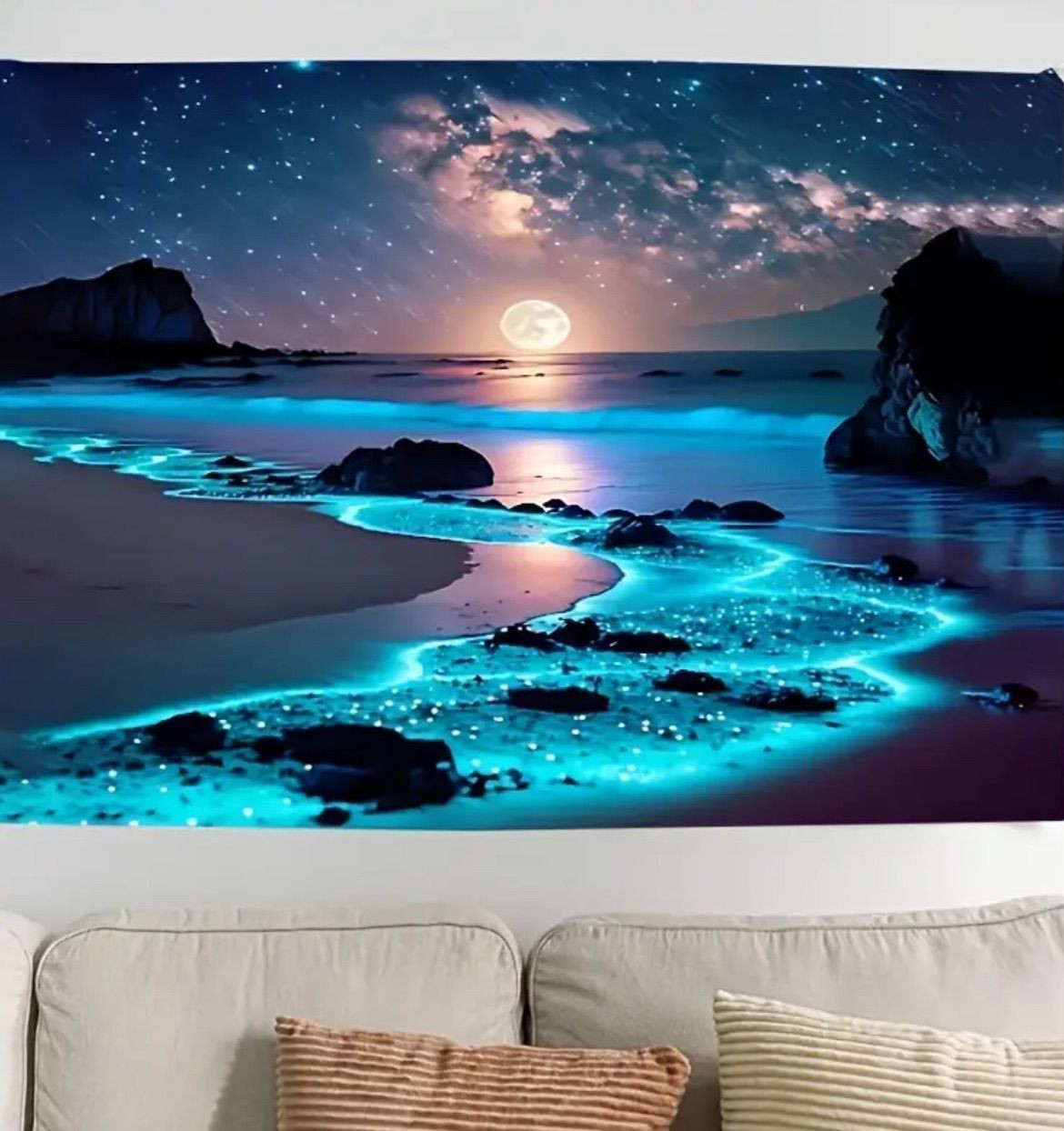 インテリア 風景 絵画 壁掛け 大きい ポスター タペストリー ハワイ 海 カラー 夏 南国 太陽 夕日 夕焼け