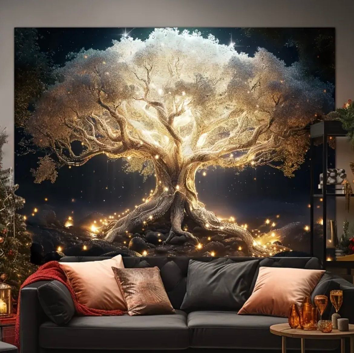 インテリア ポスター 絵画 145×100 壁掛け 大きい アート 木 ダイヤモンドアート キット ダイヤモンド アート