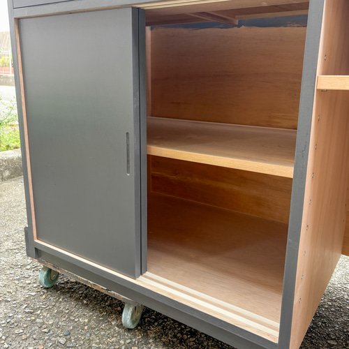 物販展示スペース付きレジカウンター 受付カウンターレジ台 かわいい