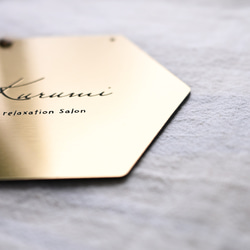 戶外適用 * 六角形銘牌 | 也適用於沙龍和商店 * 壓克力材質 / 可選設計 第11張的照片