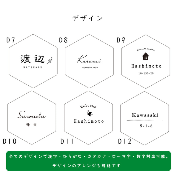 戶外適用 * 六角形銘牌 | 也適用於沙龍和商店 * 壓克力材質 / 可選設計 第15張的照片