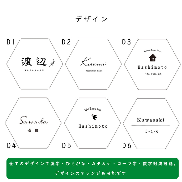 戶外適用 * 六角形銘牌 | 也適用於沙龍和商店 * 壓克力材質 / 可選設計 第14張的照片