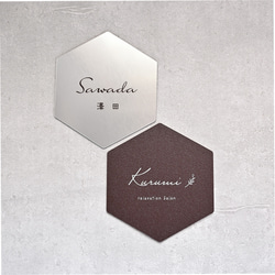 戶外適用 * 六角形銘牌 | 也適用於沙龍和商店 * 壓克力材質 / 可選設計 第5張的照片