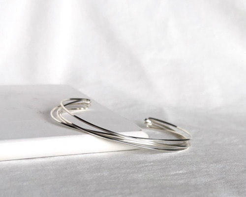 silver925 diagonal bangle バングル 4連 バングル・リストバンド f