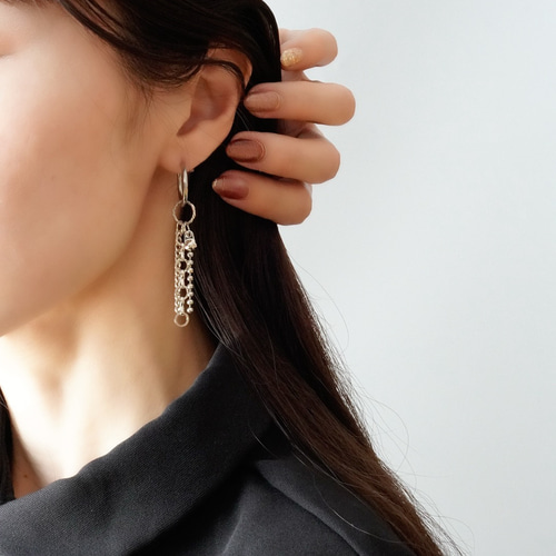 はやかわさま専用LUCE MACCHIA クリアピアス チェーン付き はやかわ