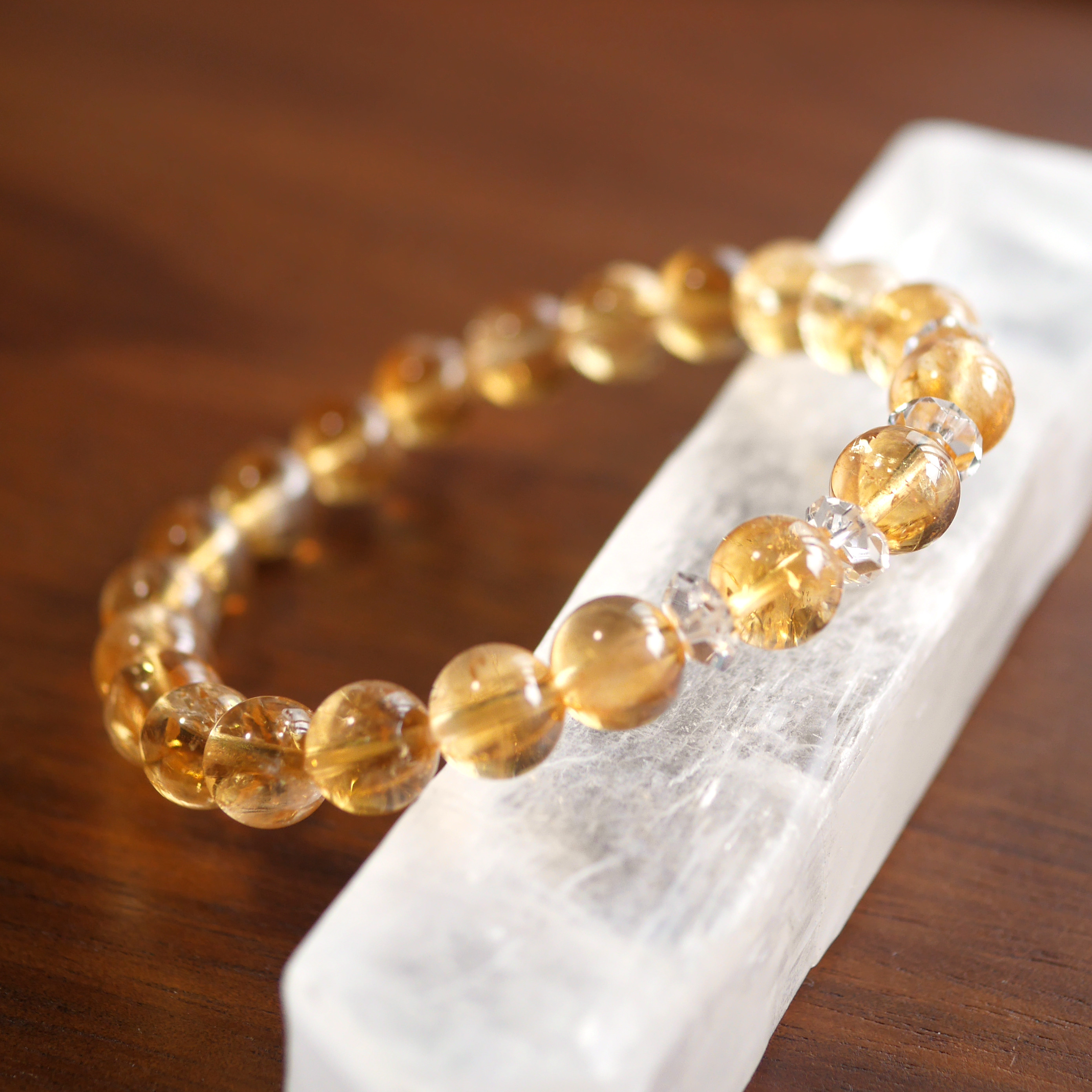 ブレスレット☆宝石質 シトリン・アイリスシトリン（8mm）220392