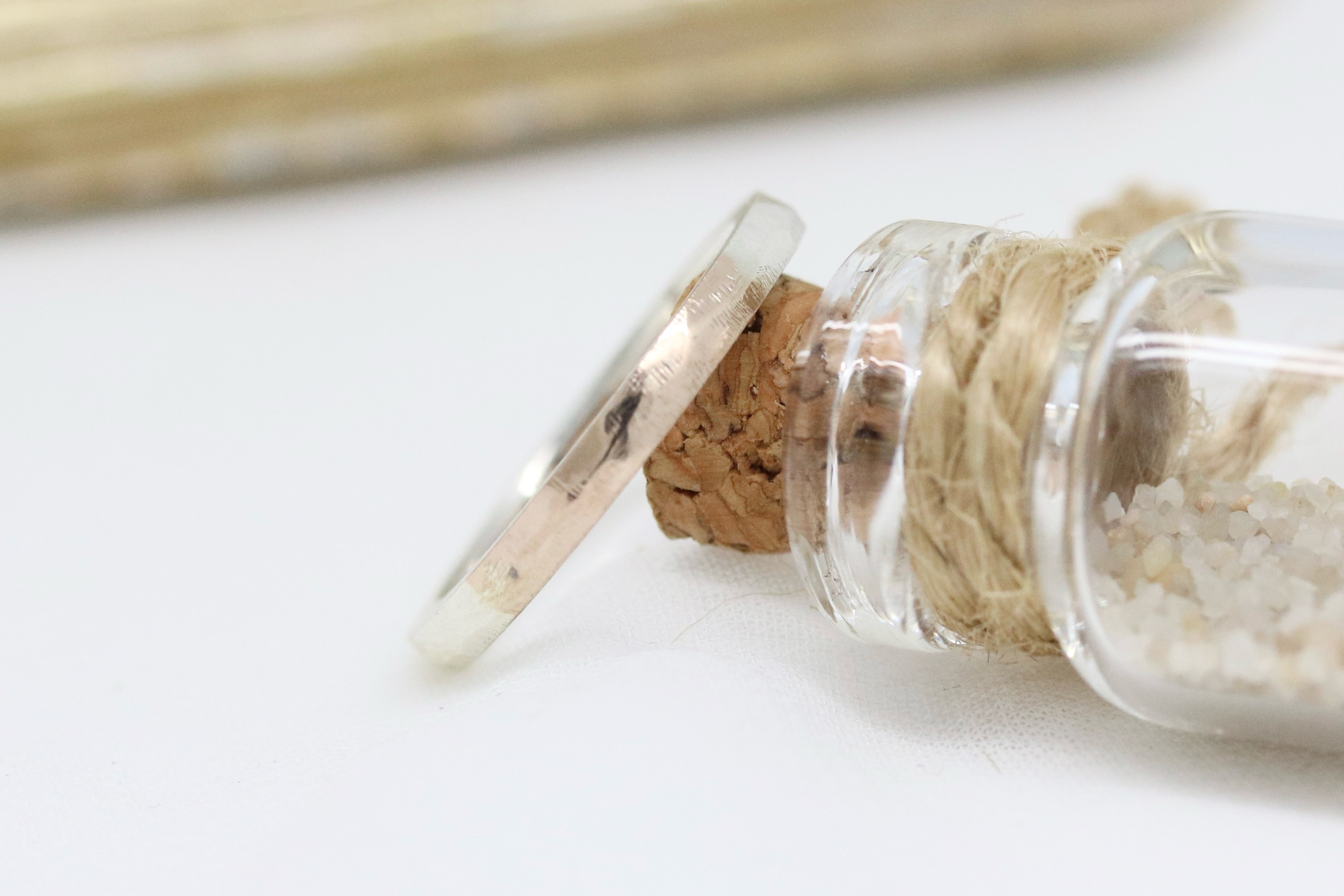 コンビリング【モモ】遺骨リング 遺骨ジュエリー メモリアルリング メモリアルジュエリー 手元供養 完全防水 シルバー