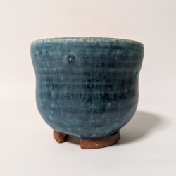 ミニ植木鉢 ミニ盆栽鉢 青釉 No.a1 一輪挿し・花瓶・花器 木下青月