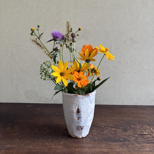 白い花器 ミニ花入 ミニ花瓶 ミニ花器 花器 フラワーベース 一輪挿し