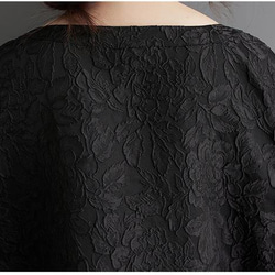 大きいサイズ レディース ロング　ワンピース　春夏　 秋　新品　ブラック 8枚目の画像