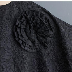 大きいサイズ レディース ロング　ワンピース　春夏　 秋　新品　ブラック 9枚目の画像