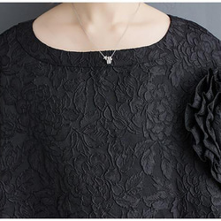 大きいサイズ レディース ロング　ワンピース　春夏　 秋　新品　ブラック 7枚目の画像