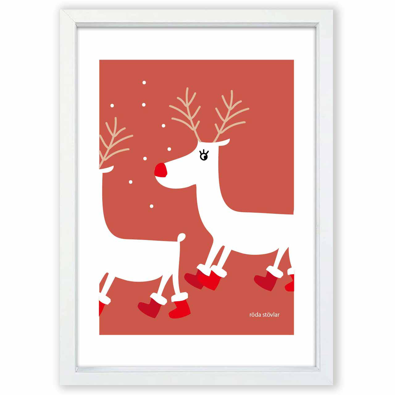 白いトナカイ　クリスマス　送料無料　お気に入り9600件突破　ポスター　アートポスター　アート/sei新着順　3782