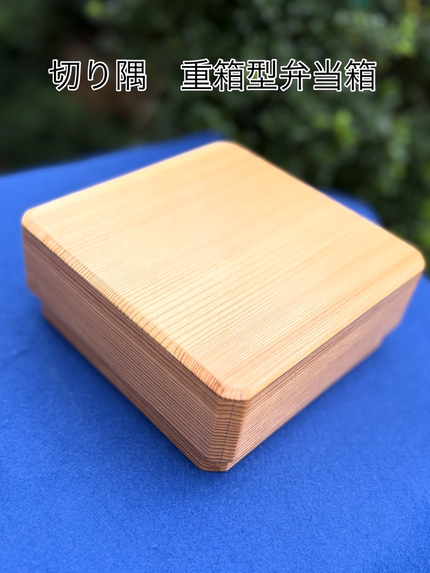 【オーダーメイド】柔らかな印象に端正なフォルム　杉の切り隅弁当箱
