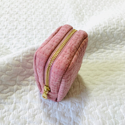 ハピリーダイナソー　選べる　minipouch H10.5Ｗ8Ｄ3.5  ミニポーチ　ヌビ　コスメポーチ　大人可愛い 3枚目の画像