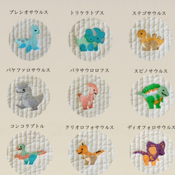 ハピリーダイナソー　選べる　minipouch H10.5Ｗ8Ｄ3.5  ミニポーチ　ヌビ　コスメポーチ　大人可愛い 6枚目の画像