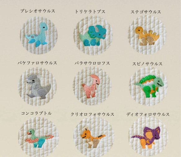 ハピリーダイナソー　選べる　minipouch H10.5Ｗ8Ｄ3.5  ミニポーチ　ヌビ　コスメポーチ　大人可愛い 6枚目の画像