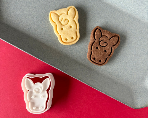 クッキー型】馬顔 午 干支 アイコン クッキー型 NICA 通販 19953298