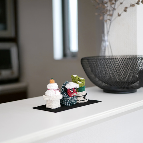 省スペースで伝統を楽しむ♡手編みのお正月飾り / 置物 オブジェ