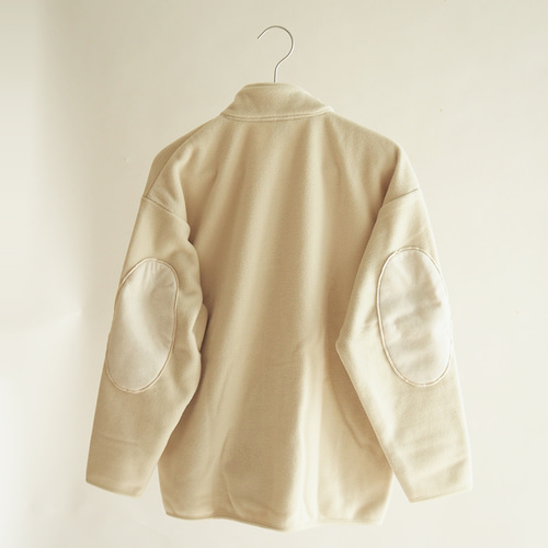 数量限定】エルボーパッチフリースジャケット（ナチュラルベージュ
