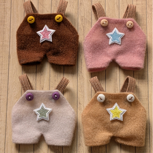 10cmぬい服 サロペット＆ラグランTシャツセット カラーが選べます