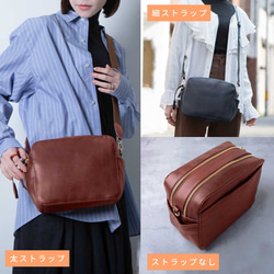 義大利真皮單肩包，大容量，斜背包，附收納盒，棕色，HAB033-VO 第11張的照片