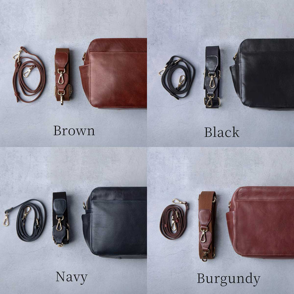 義大利真皮單肩包，大容量，斜背包，附收納盒，棕色，HAB033-VO 第17張的照片