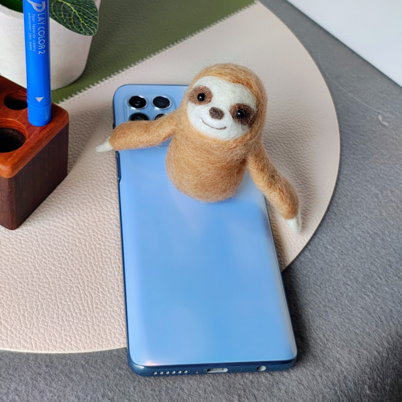 大人の指人形　ミツユビナマケモノ　ガチ羊毛 7枚目の画像