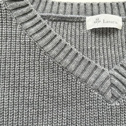 ★新色★　重ね着コーデ　片畦オーバーサイズ　ニットベスト　【グレー杢】 7枚目の画像