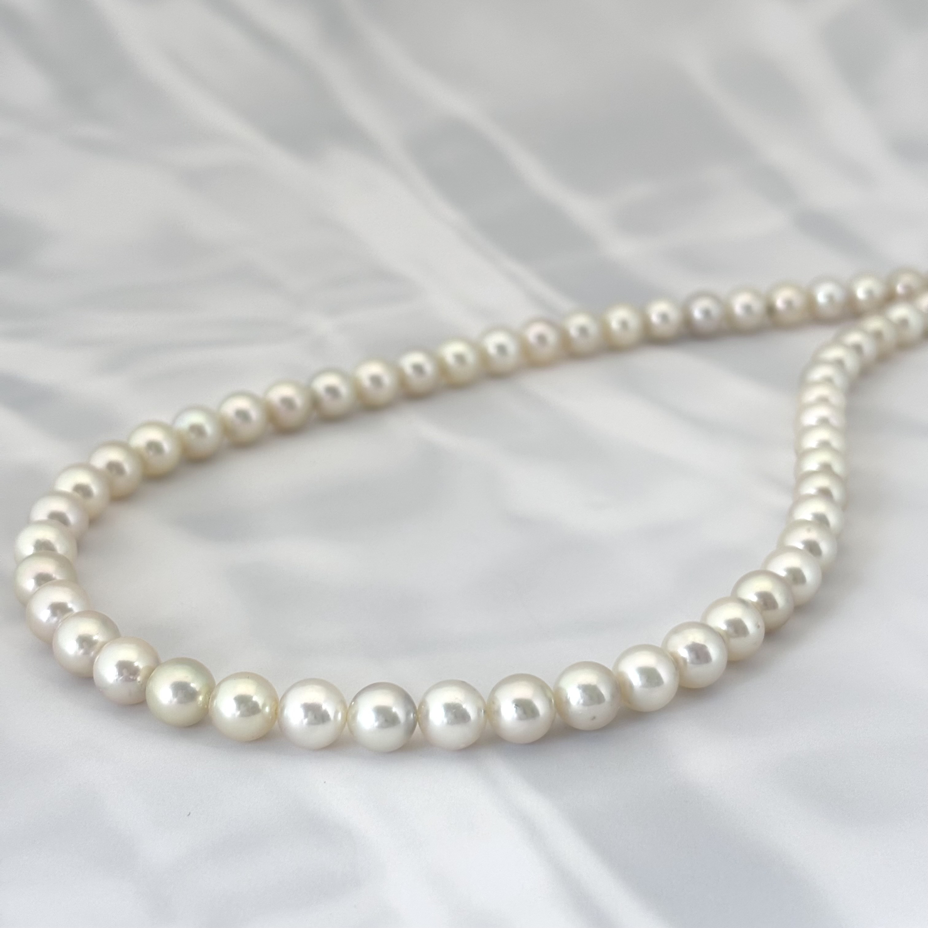 ネックレス用あこや真珠 ホワイト シミ/キズ有 連 7.0mm 約40cm 素材 ハンドメイド306702RP 28,500円