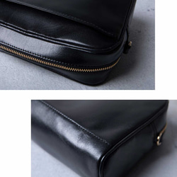 ショルダーバッグ 本革 レザー バッグ 肩掛け サコッシュ ポシェット オーカー HAB012-NO 9枚目の画像