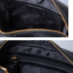 ショルダーバッグ 本革 レザー バッグ 肩掛け サコッシュ ポシェット オーカー HAB012-NO 10枚目の画像