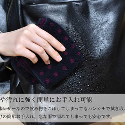 ショルダーバッグ 本革 レザー バッグ 肩掛け サコッシュ ポシェット オーカー HAB012-NO 13枚目の画像