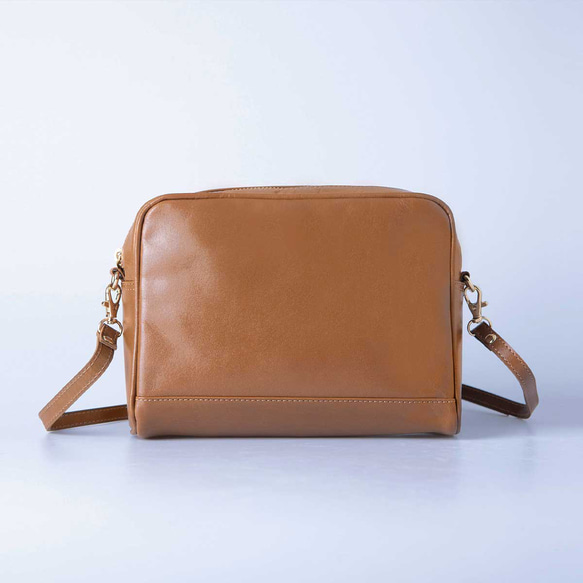 ショルダーバッグ 本革 レザー バッグ 肩掛け サコッシュ ポシェット オーカー HAB012-NO 17枚目の画像