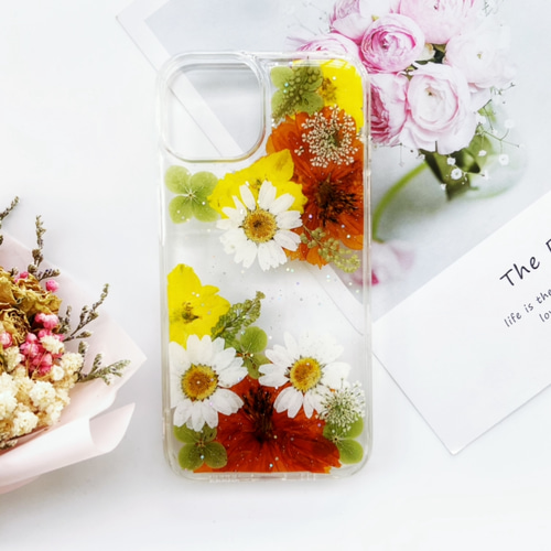 押し花ケース、iphone17、iphone17 Pro、Xperia 1 VII 、Google Pixel