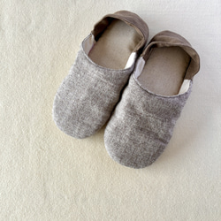 【ふっくら秋冬】シェットランドウールリネン okaeri！ふわふわルームシューズ 6枚目の画像